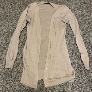 tan long cardigan
